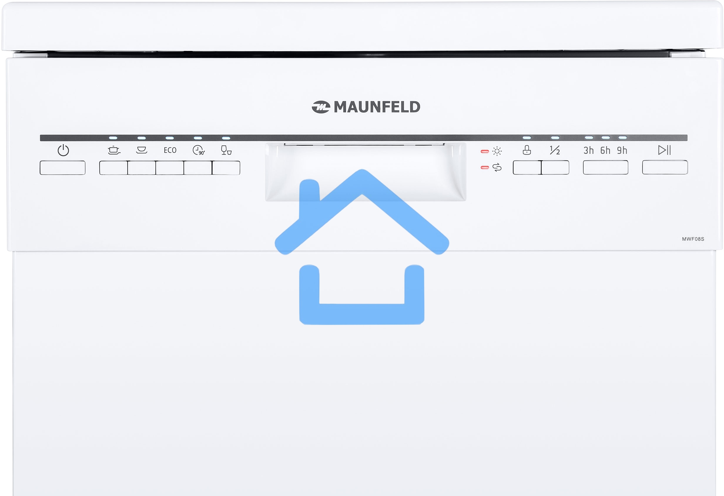 Посудомоечная машина Maunfeld MWF08S, белый, 44.8 см, 9 компл., 49 дБ, класс A+