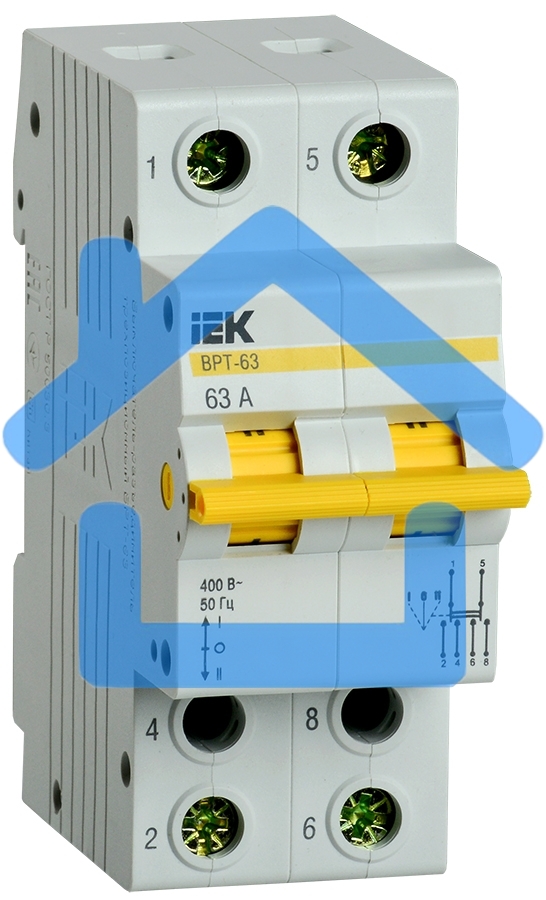 Выключатель-разъединитель трехпозиционный Iek MPR10-2-063 ВРТ-63 2P 63А