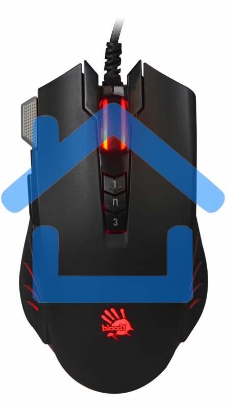 Мышь проводная A4Tech Bloody V9M черный, 4000 dpi, USB, кнопки - 9
