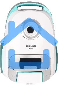 Пылесос Hyundai HYV-B4050 белый/бирюзовый, 250/800 Вт, уборка сухая, пылесборник мешок 2.5 л