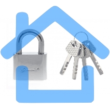 Замок навесной Matrix, хромированное покрытие 50 мм