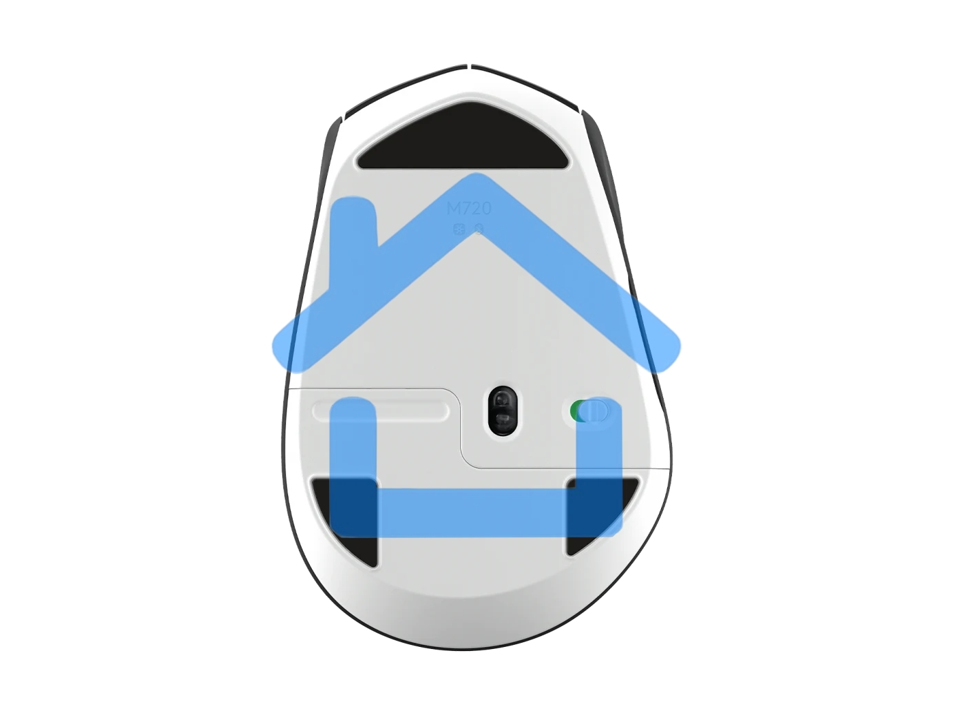 Мышь беспроводная Logitech M720 Triathlon черный, 1000 dpi, радиоканал, Bluetooth, USB, кнопки - 8