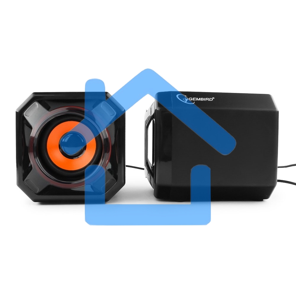 Акустическая система 2.0 Gembird SPK-405, пассив. излучатели, черный, 5 Вт, рег. громкости USB-питание