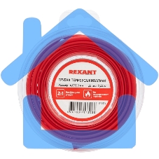 Трубка термоусаживаемая 4,0/2,0 мм красная, ролик 2,44 м Rexant