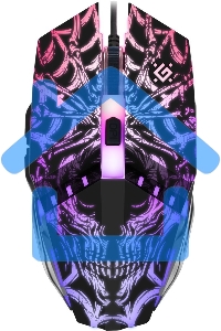 Мышь проводная Defender Prototype GM-670L черный, 2400 dpi, USB, кнопки - 6