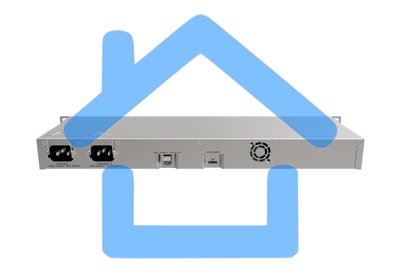 Маршрутизатор MikroTik RouterBOARD 1100Dx4 with Annapurna Alpine AL21400 Cortex A15 CPU (4-cores, 1.4GHz per core), 1Gb RAM, 13xGbit LAN, 60Gb M.2 drive, RouterOS L6, 1U rackmount case, Dual PSU