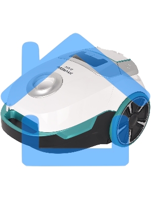 Пылесос Hyundai HYV-B4050 белый/бирюзовый, 250/800 Вт, уборка сухая, пылесборник мешок 2.5 л