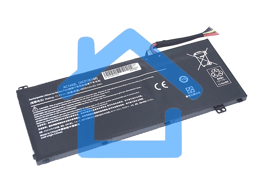 Аккумуляторная батарея для ноутбука Acer Aspire VN711.4V 4605mAh OEM черный