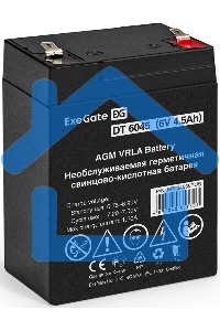 Батарея ExeGate EP234535RUS DT 6045/EXG645 (6V 4.5Ah) клеммы F1