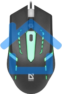 Мышь проводная Defender Hit MB-601 черный, 1200 dpi, USB, кнопки - 4