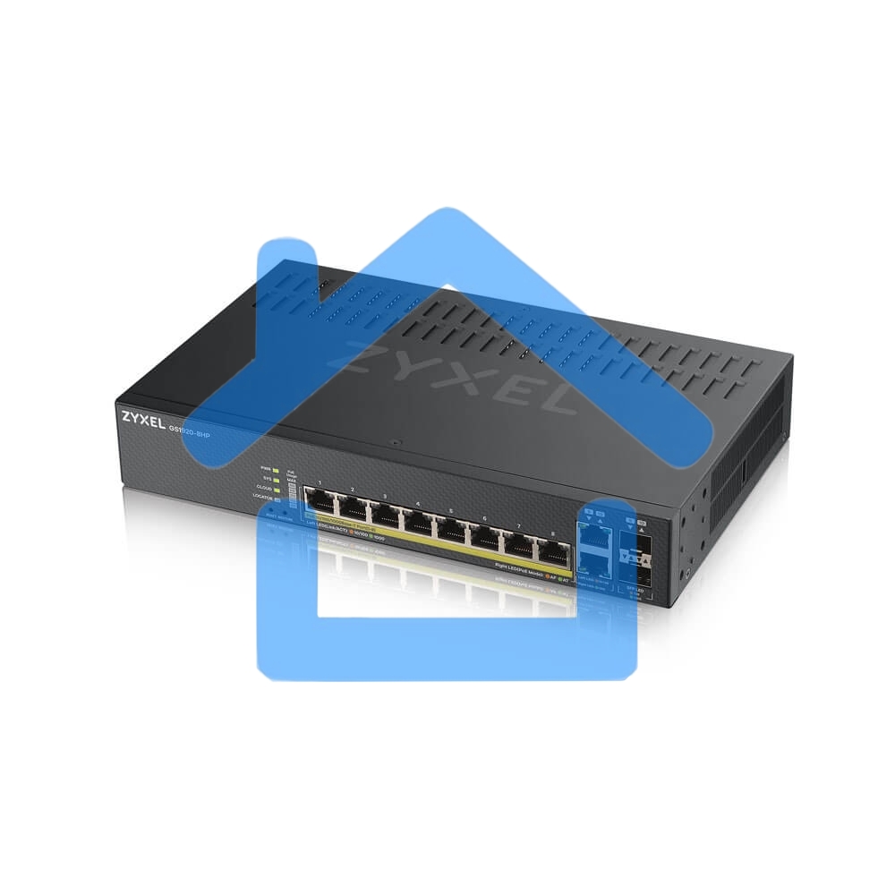 Коммутатор Zyxel NebulaFlex GS1920-8HPV2-EU0101F 8G 8PoE+ 130W управляемый
