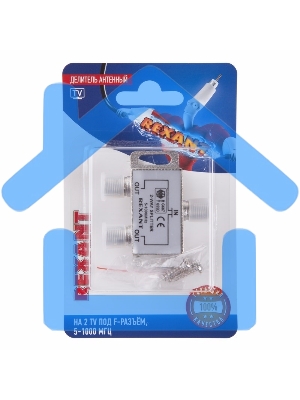 Делитель антенный F-типа на 2 TV, 5-1000 МГц Rexant