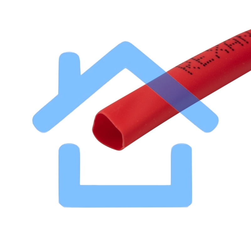 Трубка термоусаживаемая 4,0/2,0 мм красная, ролик 2,44 м Rexant