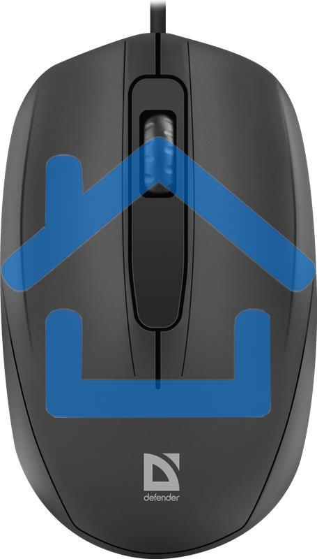 Мышь проводная Defender Alpha MB-507 черный, 1000 dpi, USB, кнопки - 3