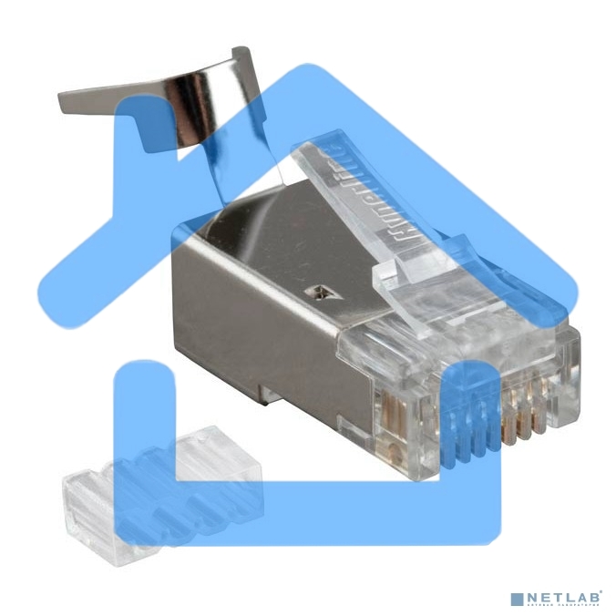 Разъем RJ45 8P8C кат.6 FTP PLUG-8P8C-UV-C6-TW-SH-10 экранир. универс. (уп. 10 шт) Hyperline 49340