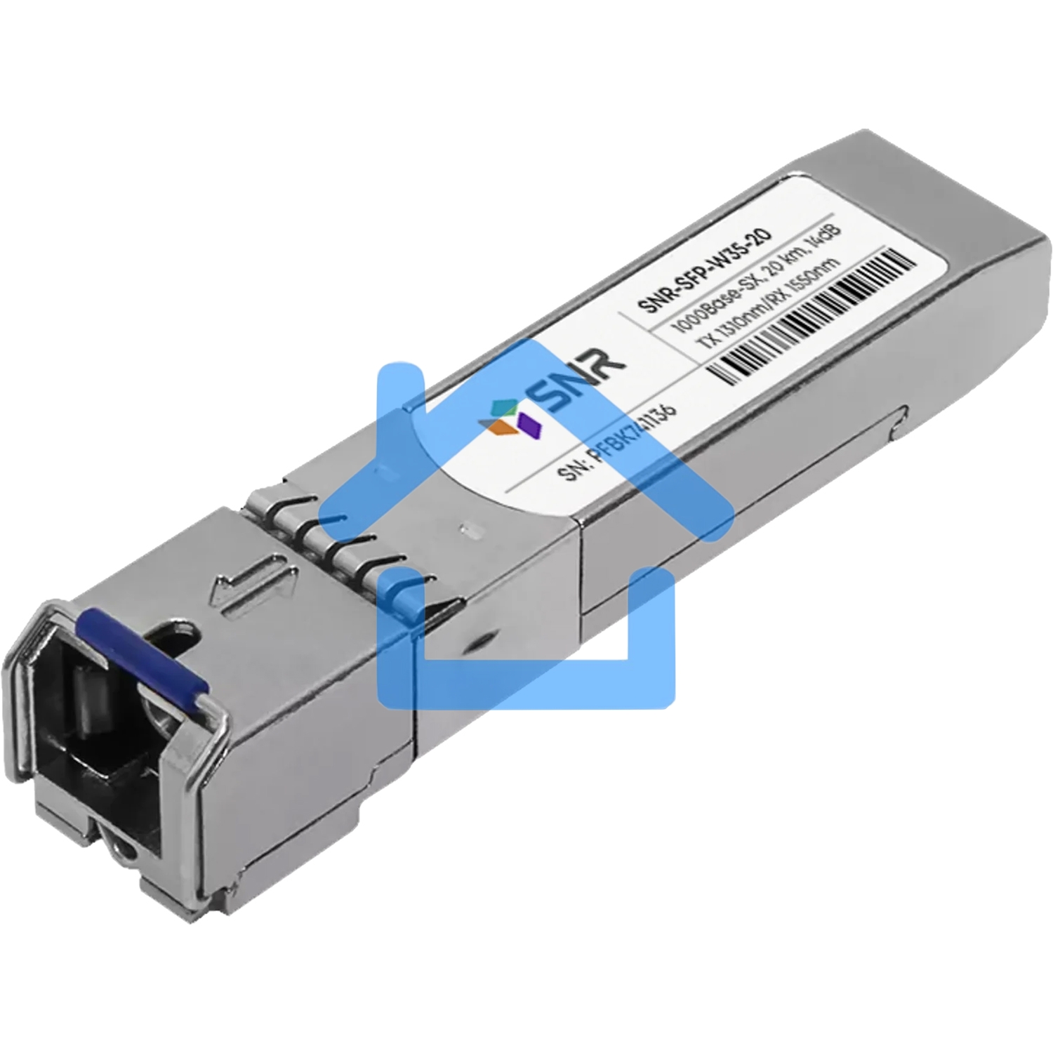 Модуль SNR SFP WDM, дальность до 20км (14dB), 1310нм LC