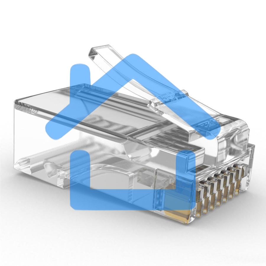 Коннектор RJ-45 (8P8C) LC-PTU-01/10 вилка универсальная. кат.5e. со сквозным отверстием(10 шт.)