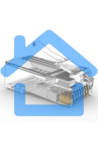 Коннектор RJ-45 (8P8C) LC-PTU-01/10 вилка универсальная. кат.5e. со сквозным отверстием(10 шт.)
