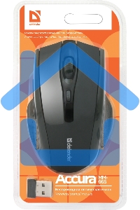 Мышь беспроводная Defender Accura MM-665 черный, 1600 dpi, радиоканал, USB, кнопки - 6