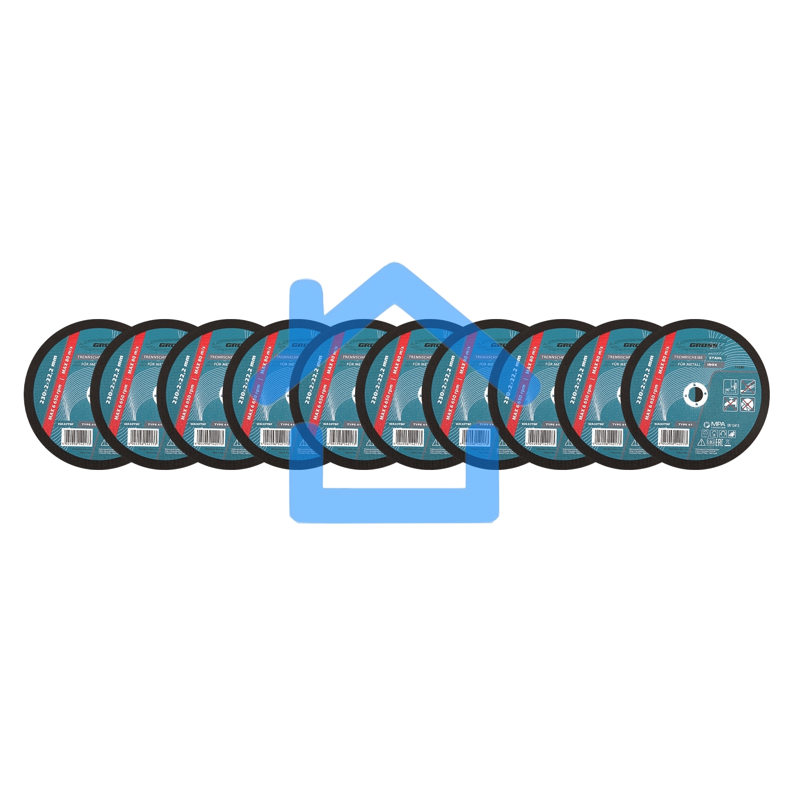 Круг отрезной по металлу, 230 х 2,0 х 22,2 мм, WA36TBF Gross