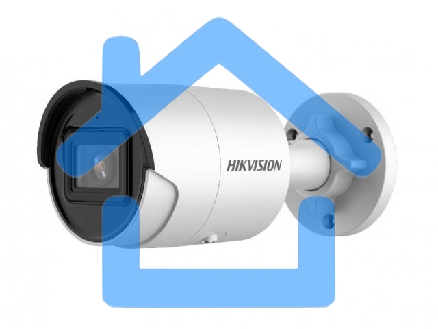 Камера видеонаблюдения цилиндрическая Hikvision DS-2CD2083G2-IU(2.8mm) 8Мп уличнаяс EXIR-подсветкой до 40м и технологией AcuSense1/2.8