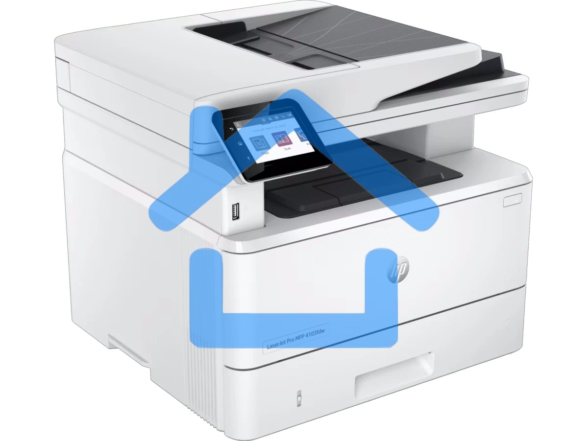 МФУ лазерное HP LaserJet Pro 4103fdw (2Z629A), A4, ч/б, печ. до 40 стр/мин., скан. до 29 стр/мин., 1200 x 1200 dpi (печать) 600x600dpi (скан.), USB, RJ-45, Wi-Fi, BlueTooth, Air Print, Mopria