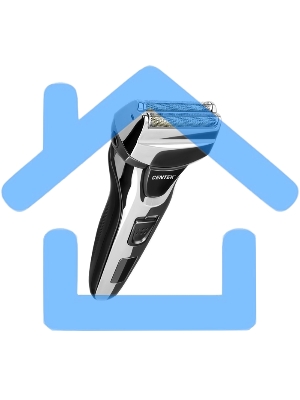 Электробритва Centek CT-2174 (черн/хром) cеточная, плавающая головка, триммер, LED