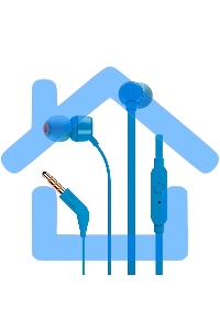 Наушники JBL Tune 110, 3.5 мм, внутриканальные, синий