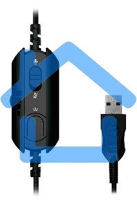 Наушники с микрофоном A4Tech Bloody G570 черный/серый 2м мониторные USB оголовье (G570 USB/ BLACK + GREY)
