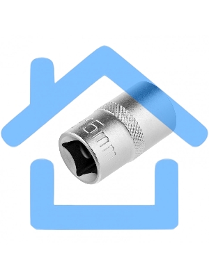 Головка торцевая, 15 мм, 12-гранная, CrV,под квадрат 1/2