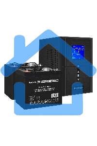 Комплект ИБП EX295987RUS + батарея 55Aч EX285667RUS 2шт (инвертор, синус, для котла) ExeGate SineTower SZ-1000.LCD.AVR.2SH.1C13.USB <1000VA/800W, чистый синусоида, LCD дисплей, AVR, 2*Schuko+1*C13, USB, линейно-интерактивный, черный> + батарея ExeGate DTM