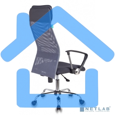 Кресло руководителя Бюрократ KB-6N/SL/DG/TW-12 серый TW-04 TW-12 сетка крестовина хром