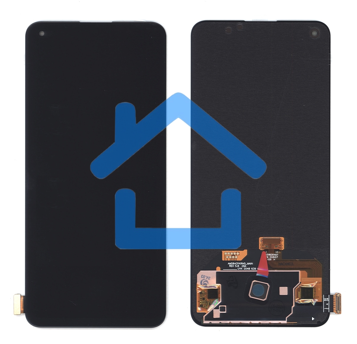 Дисплей для OnePlus Nord 2 в сборе с тачскрином OLED черный