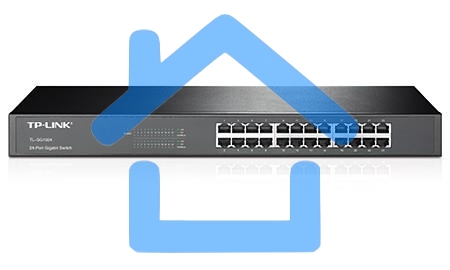 Сетевой коммутатор TP-Link SMB TL-SG1024 Коммутатор 24LAN 10/100/1000Mb/s Unmanagersd Gigabit Rackmount Switch