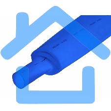 Термоусаживаемая трубка Rexant 50,0/25,0 мм, синяя, упаковка 10 шт. по 1 м