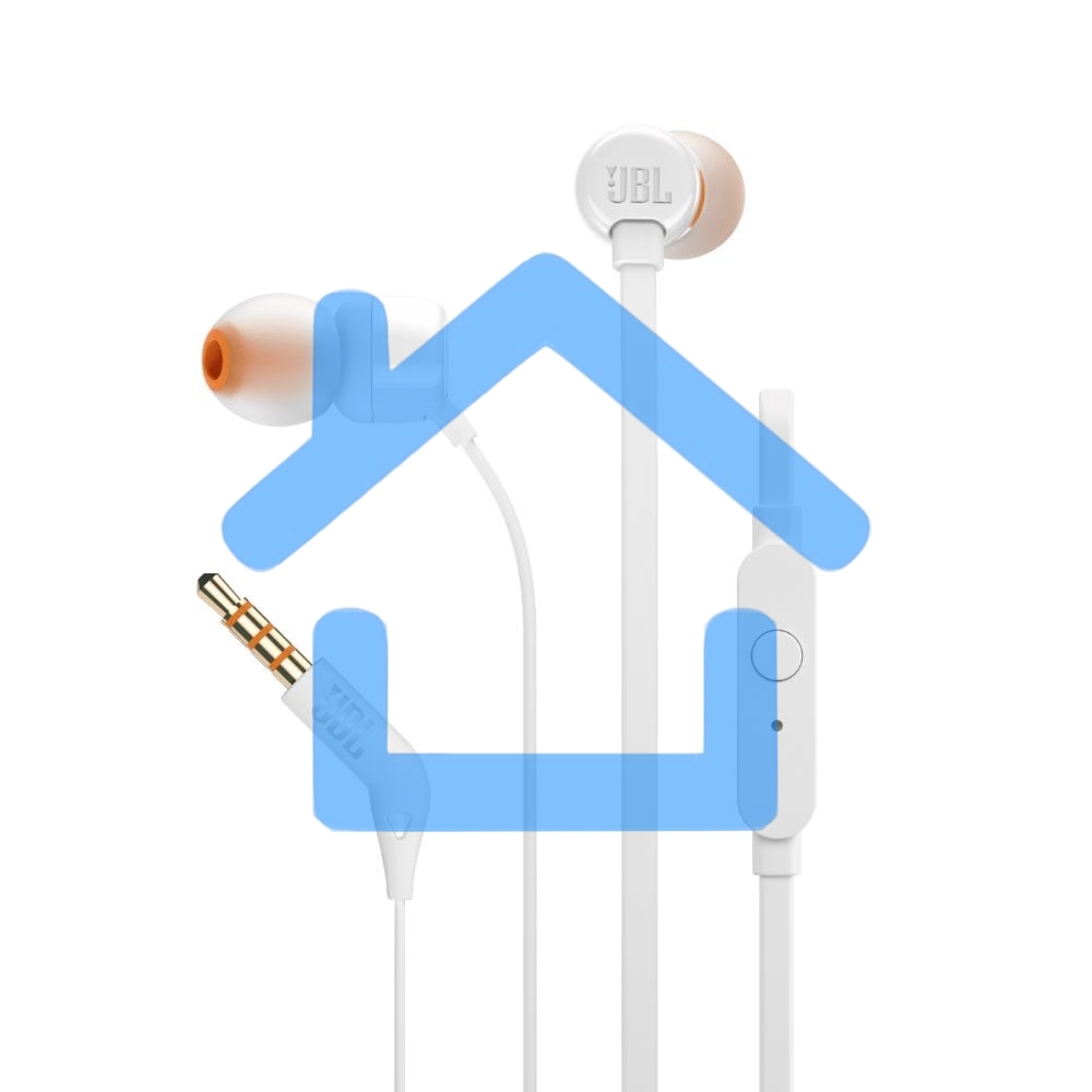 Наушники JBL Tune 110, 3.5 мм, внутриканальные, белый