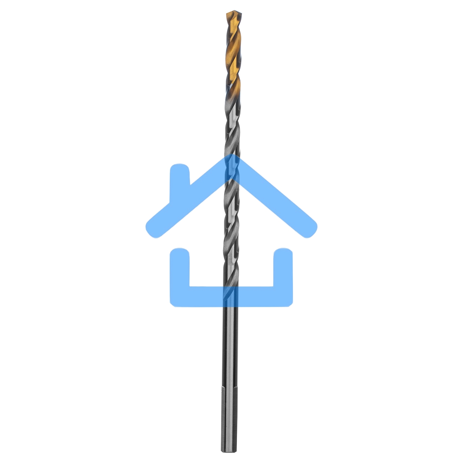 Сверло спиральное по металлу 5 х 132 мм, Р6М5, Golden Tip, удлиненное Denzel