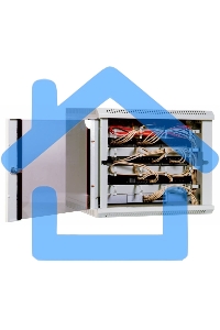 Шкаф настенный ЦМО ШРН-12.650 12U 600x650мм пер.дв.стекл несъемные бок.пан. 50кг серый