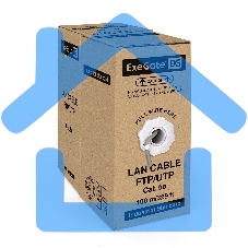 Кабель ExeGate Special UTP 4 пары кат.5e CCA, 26AWG, бухта 100м, серый, PVC