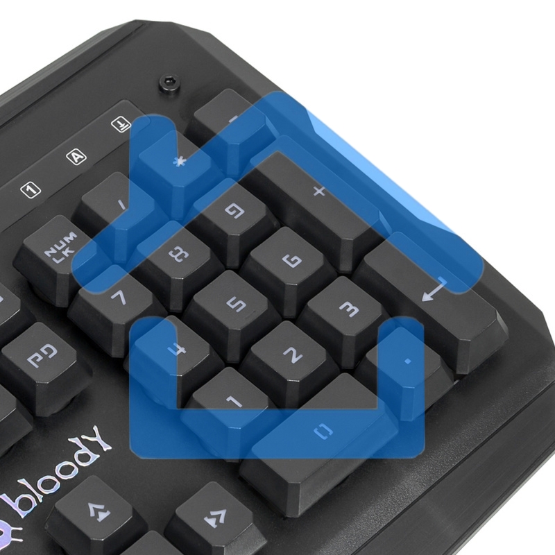Клавиатура A4tech B150N черный USB Gamer LED 1115067
