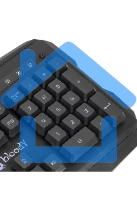 Клавиатура A4tech B150N черный USB Gamer LED 1115067