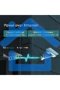 Коммутатор 5-Port 10/100Mbps Unmanaged Switch with 4-Port PoE, meta case, desktop mount, PoE budget 41W.