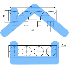 Держатель-органайзер для покрасочных работ, настенный, черный Rexant 38-0654