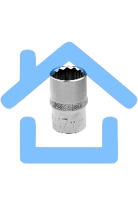 Головка торцевая, 17 мм, 12-гранная, CrV, под квадрат 1/2