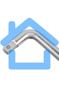 Вороток Г-образный Denzel 300*75 мм, квадрат 1/2