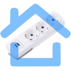 Удлинитель PREMIUM 3 гнезда, 3м, 3х1,5мм², с/з, 2 USB, белый Rexant