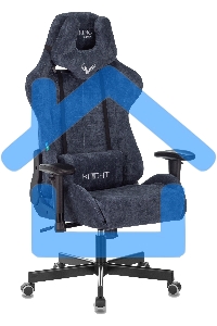 Кресло игровое Бюрократ VIKING KNIGHT LT27 FABRIC синий крестовина металл/пластик