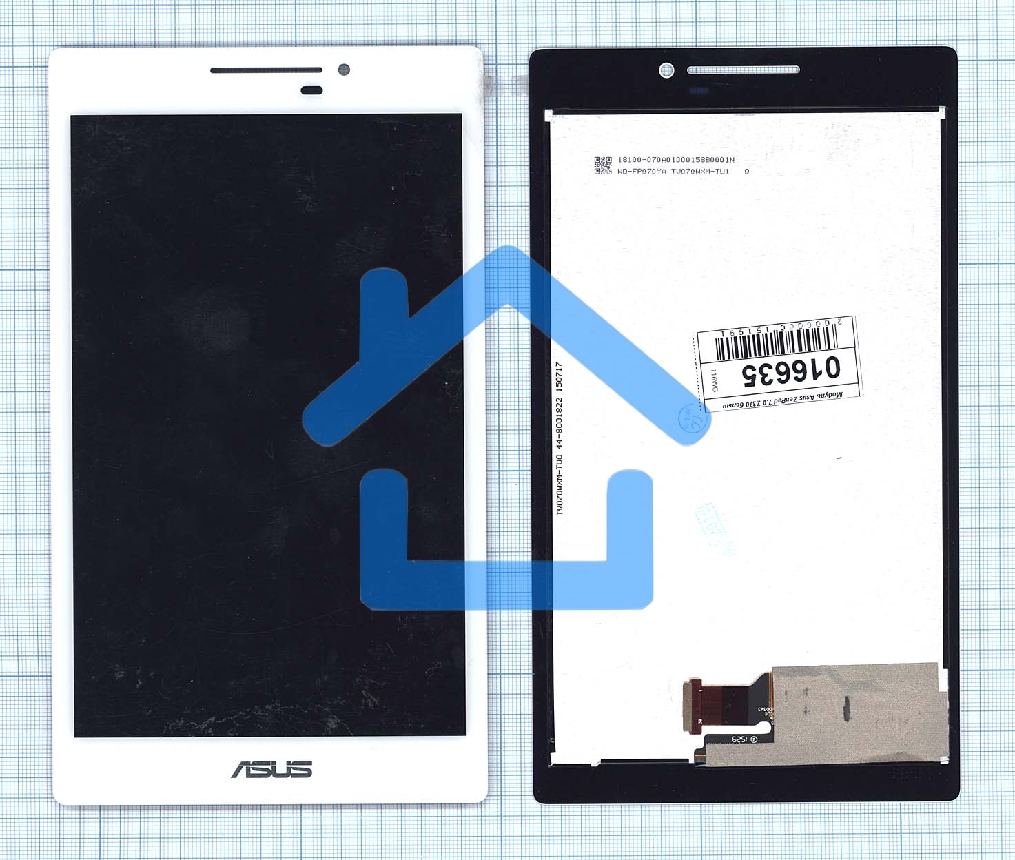 Модуль (матрица + тачскрин) для Asus ZenPad 7.0 Z370 белый