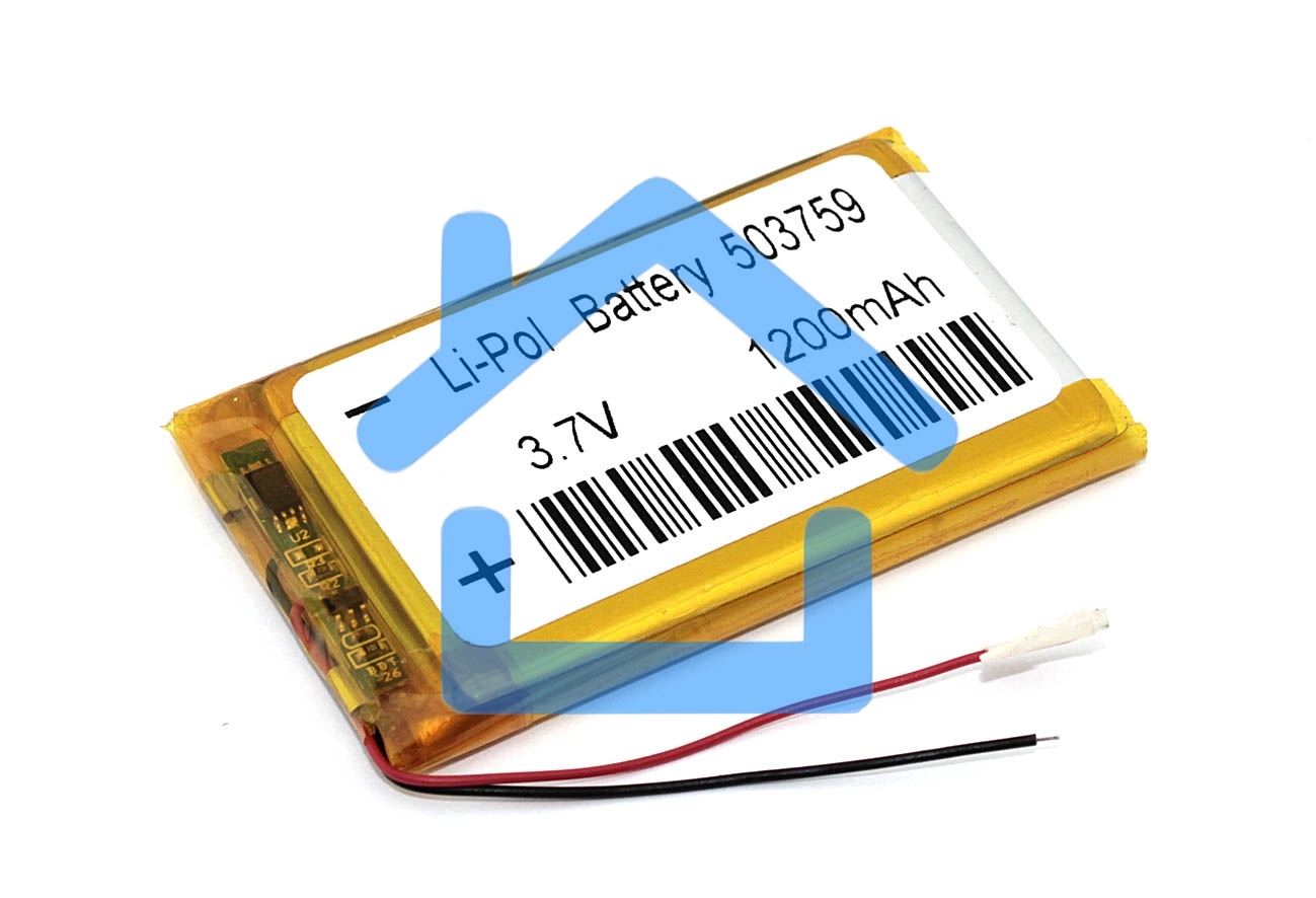 Аккумулятор Li-Pol (батарея) 5*37*59мм 2pin 3.7V/1200mAh