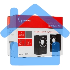 Акустическая система Gembird SPK-204, черный МДФ,2х3 Вт, регулятор громкости, USB